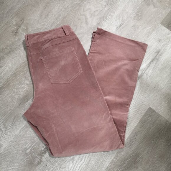 Rafaella Ladies Size 10 Dusty Rose Straight Leg Soft Corduroy Pants - Picture 5 of 8